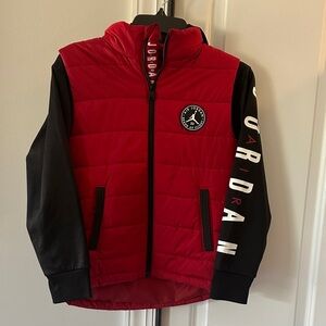 Jordan Kids Puffer Jacket in Red and Black